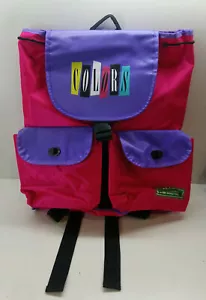 VINTAGE 90ER UNITED COLORS OF BENETTON SCHULTASCHE RUCKSACK FARBEN NEU 4 zb01p - Bild 1 von 4