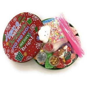 Christmas Slime Supplies Kit DIY: Foam Beads, Confetti, Charms, Squishy & Tools - Picture 1 of 7