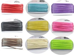 Corda di pizzo artigianale 11 iarde piatta 4 mm coreana cerata testurizzata vari colori - Foto 1 di 23