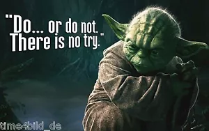 TIME4BILD STAR WARS YODA "Do or do not" BILDER LEINWAND Giclee FILM mit Zitat - Bild 1 von 4