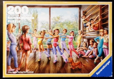 Puzzle Ravensburger 200 pezzi lezione di ginnastica usato anni 80 - Immagine 1 di 3