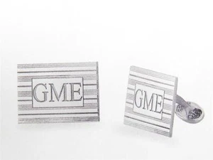 Special Order 3 Letter Initial Monogram Design Laser Cut Cuff Links Bridal Gift - Picture 1 of 1