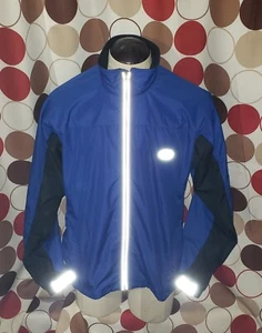 Vintage Blue/Black 90s NIKE F.I.T. Full-Zip Windbreaker 3M Trim & Dots Sz L EUC - Picture 1 of 12