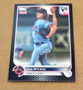Joe Ryan RC Minnesota Twins 2022 Topps UK Edition  Black Border 038/125 - Picture 1 of 2