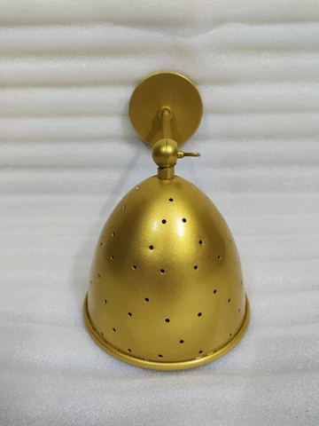 1950s Italian Mid Century Sconce Light Fixture Diabolo Brass Light Cover