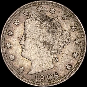 1906 5C Liberty Head "V" Nickel Uncertified Circulated - Picture 1 of 2