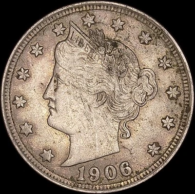 1906 5C Liberty Head "V" Nickel Uncertified Circulated - Image 1 of 2