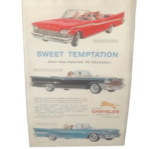 Vintage 1959 Chrysler Sweet Temptation Lion Hearted Ad Advertisement - Picture 1 of 4