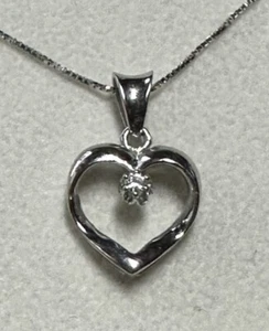 HERZ HALSKETTE 18kt GOLD MIT NATÜRLICHEM DIAMANTEN BRILLANTSCHLIFF - Bild 1 von 4