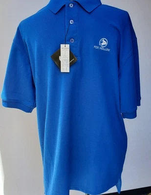 Polo grande Byron Nelson para hombre. Campo de golf Fox Hollow.  DriWay. Azul real Foto 1 de 4