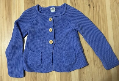 Suéter Mini Boden Jóvenes Niñas Talla 5-6 Azul Tejido Abotonado Foto 1 de 4