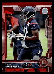 2015 Topps #493 Keith Mumphery 60th Rookie Red #d/60! TEXANOS - Imagen 1 de 2