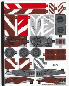 LEGO STICKERBOGEN 75254 AT-ST RAIDER aus Set Neu & Original - Bild 1 von 1