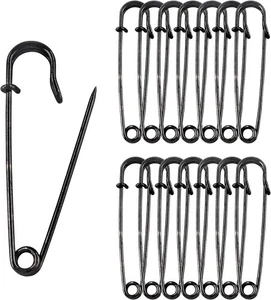 Hitefu 50PCS Safety Pins, 3inch/75mm Heavy Duty Extra Large Black  - Picture 1 of 5