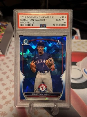 2023 Bowman Chrome Sapphire Prospects Sebastian Walcott  BCP-189 PSA 10 Gem Mint - Image 1 of 2
