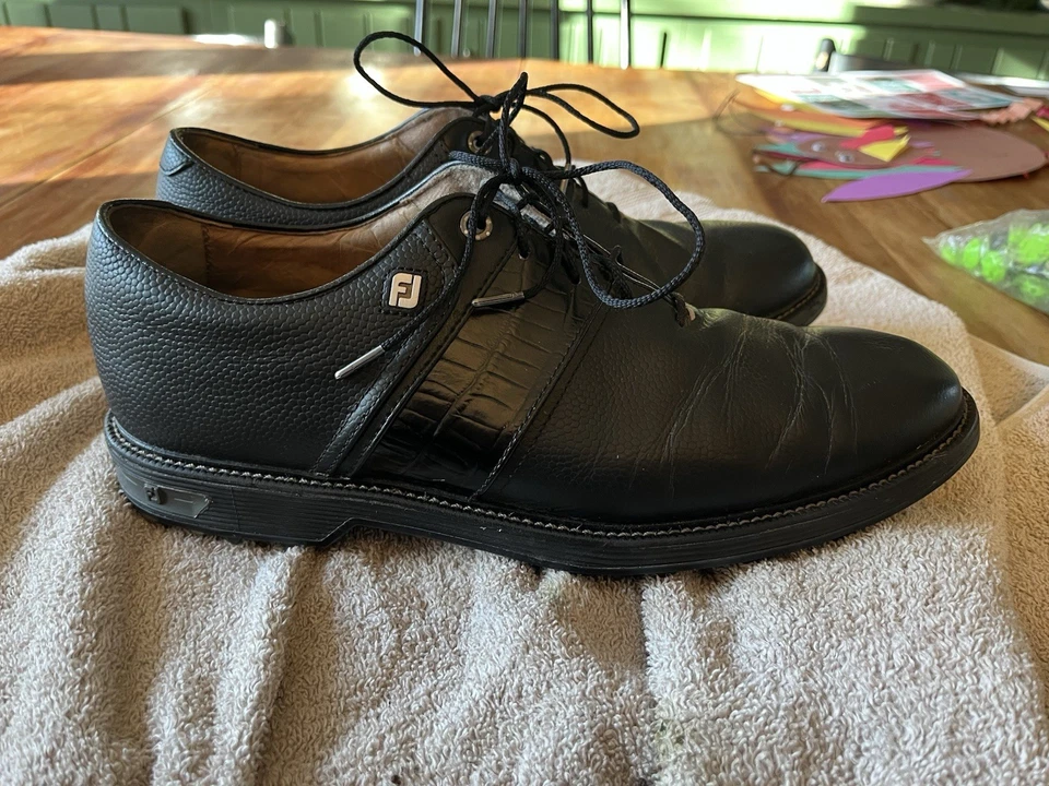 FootJoy Premiere Series Size 10 Narrow Black Golf Shoes - Image 1 of 4