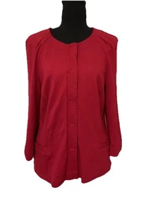 Chicos Größe 1 Damen Medium M Rot Jacke 3/4 Ärmel - Bild 1 von 4