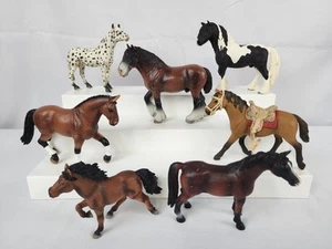 7 SCHLEICH Spielzeug FIGUREN Knabstrupper Bastelpferde Islandpony Clydesdale - Bild 1 von 8