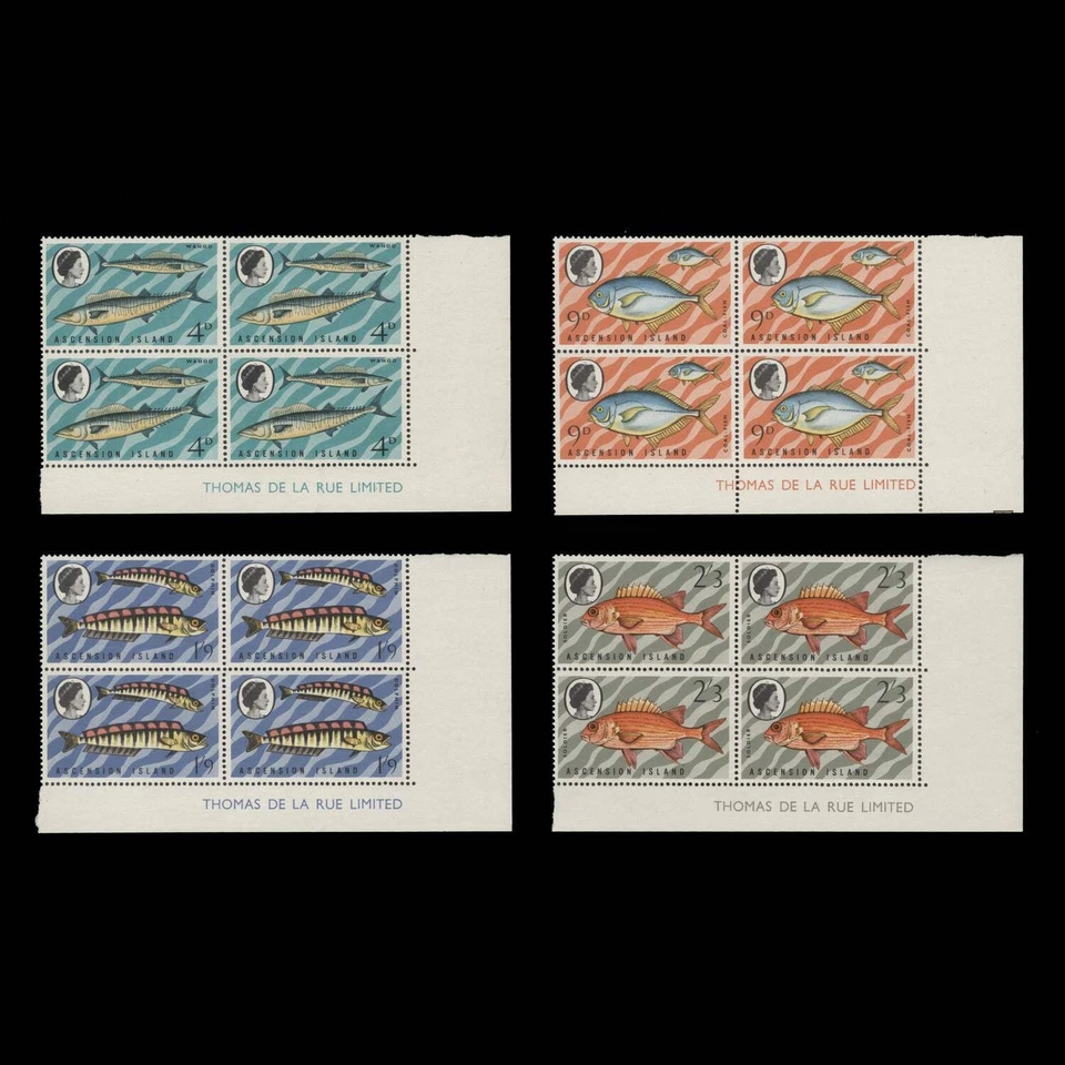 Bloques de impresión de peces Ascensión 1970 (MNH) Foto 1 de 1