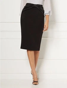 New York & Company Eva Mendes Tiffany Bow Waist Pencil Skirt XS - Picture 1 of 6