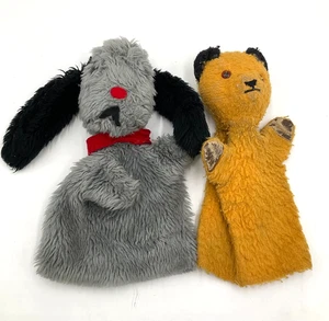 Vintage Chad Valley Sooty and Sweep hand puppets 10" *see desc* N2 - Picture 1 of 20