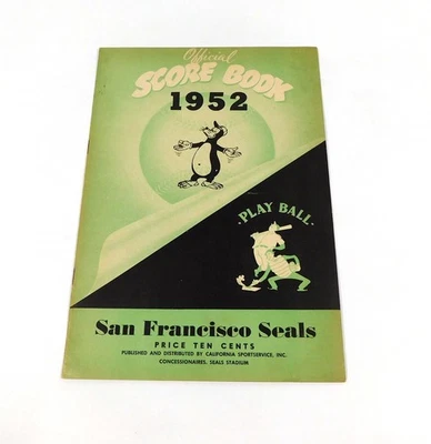 1952 San Francisco Seals vs Generic Opponent PCL Baseball Program - Image 1 of 2
