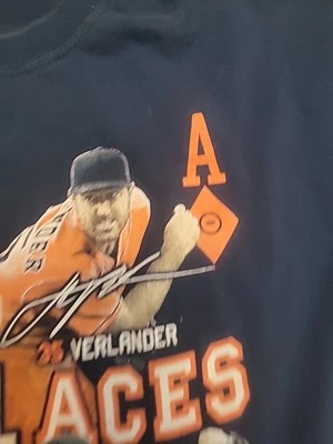 Houston Astros American League Division Champs 2018 T-Shirt 4 Aces Cole Verlande - Image 1 of 4