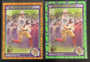 Lotto 2024 Panini Score-A-Treat George Kittle Verde + Arancione 49ers Non Auto - Foto 1 di 2