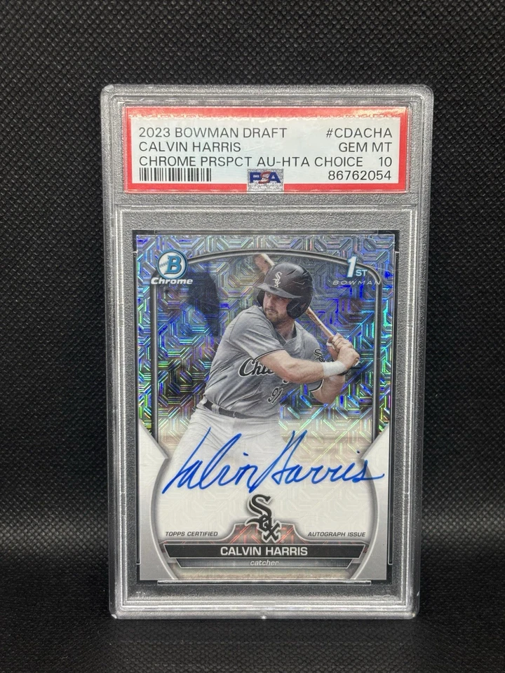 2023 Bowman Draft Calvin Harris #CDA-CHA Bowman 1st Autograph 138/150 PSA 10 - Image 1 of 2