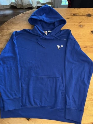 Levi's X Peanuts Snoopy Sudadera con Capucha Fútbol Pullover Sudadera Azul Para Hombre GRANDE EXCELENTE Foto 1 de 4