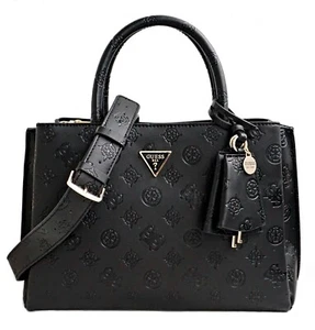 Guess Tasche Handtasche Henkeltasche Jena Elite Luxury 4G Logo Schwarz  Neu - Bild 1 von 11