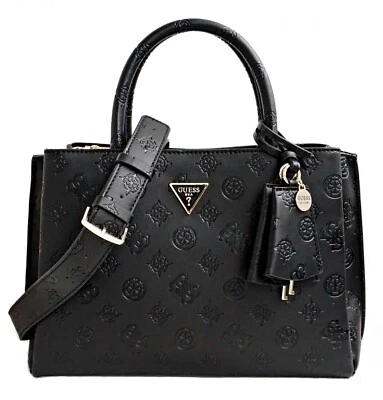 Guess Handbag Hobo Bag Jena Elite Luxury 4G Logo Black New - Image 1 of 4