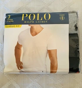 Polo Ralph Lauren Men Multi Color Classic V Neck Wicking T Shirt 3 Pack Medium - Picture 1 of 2