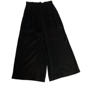 Lucy Paris Wide Leg Cropped Pants Black Tencel Size XS NWT - Picture 1 of 6