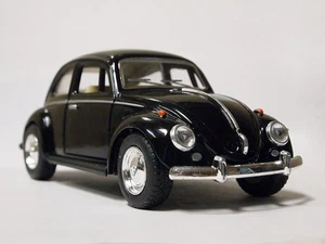 New 5" Kinsmart 1967 VW Volkswagen Classical Beetle Diecast Toy Car 1:32 Black - Picture 1 of 3