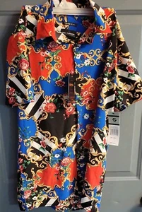 Men's Button Down Shirt Small Stretch Drill Clothing Company Printed NWT - Picture 1 of 3