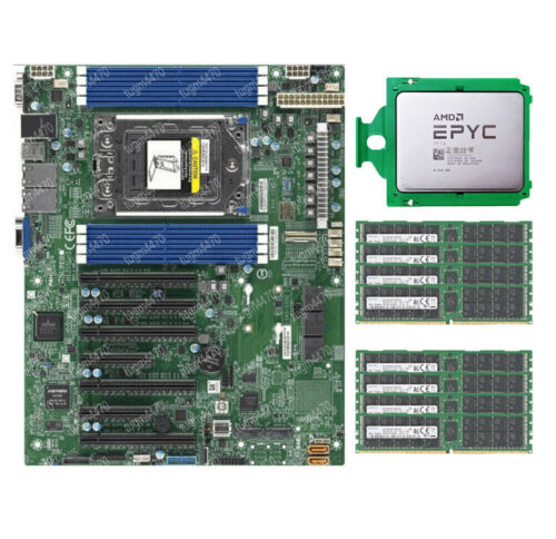 Supermicro H12SSL-i + AMD EPYC 7F72+8x64g DDR4 320=512G combination