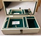 Vintage 'tallent Of Old Bond Street' Musical Jewellery Box - Cream And Green