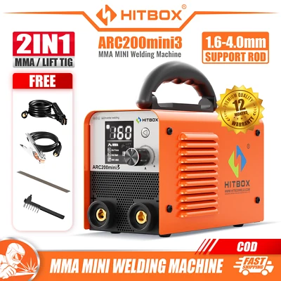 HITBOX Ultra Mini Rod Stick Welding Machine,160A LIFT TIG/MMA Portable Welder