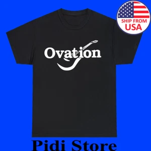 T-shirt nera uomo chitarra Ovation taglia dalla S alla 3XL - Foto 1 di 1