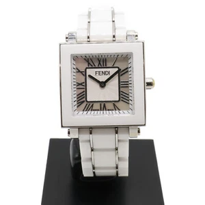 FENDI F622240B Quadromini Shell Dial Square Quartz Watches white - Picture 1 of 7