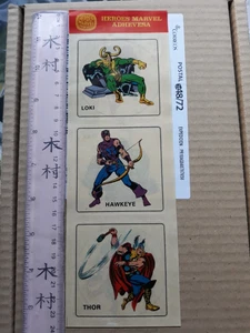 HEROES MARVEL ADHEVESA. 6 PEGATINAS. SPIDERMAN, HULK CAP. AMÉRICA LOKI HAWKEYE T - Imagen 1 de 2