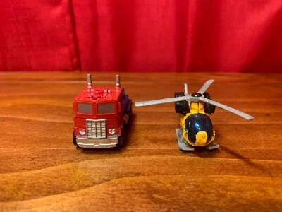 Used Transformers Swashplate Autobot 2” 2010 Hasbro & 2013 Optimus Prime 3 inch  - Image 1 of 2