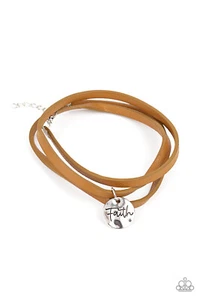Paparazzi Bracelet - Wonderfully Worded - Brown- Faith - Picture 1 of 2