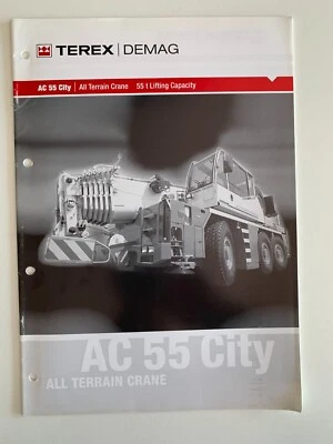 Terex DEMAG AC 55 City Mobile Crane Load Chart - Image 1 of 2
