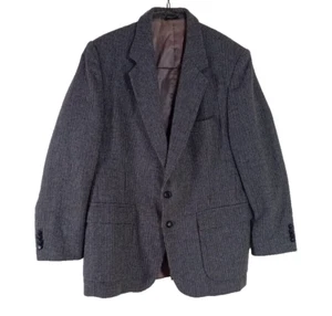 Joe Namath Sport Jacket Signature Collection Blue Brown Tweed 46R Vintage Coat - Picture 1 of 7