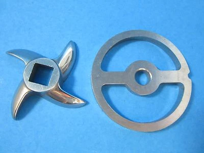 SMOKEHOUSE CHEF ® #5 Meat Grinder Kidney sausage stuffer plate AND KNIFE for LEM Cabelas etc