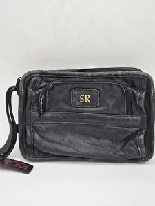 Vintage Tumi Black Leather Carry-On Weekender Gym Duffel Bag - Picture 1 of 4