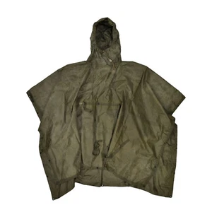 Original German Army Poncho Waterproof Military Field Gear Used Olive Green - Picture 1 of 8