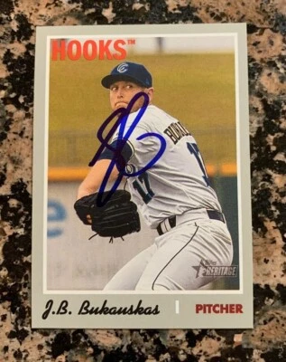 JB BUKAUSKAS Signed 2019 Topps Heritage Minors Baseball Card AZ DBACKS AUTO - Image 1 of 2